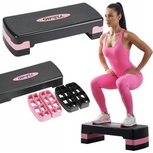 STEP NA CVIČENÍ FITNESS AEROBIKU SCHŮDEK PLOŠINA 3-ÚROVNĚ VYSOKÝ GYMTEK