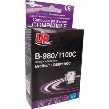 Image 1 of Uprint Касета за Brother DCP J715W/145C/163C/165C/167C/185C/195C/365CN/375CW/383C/385C/387C/395CN/585CW/6690CW; MFC J2630W/J270W/J615W/J630W/250C/255CW/257CW/290C/295CN/297C/490CN/490CW/495CW/5490CN - Cyan - LC980/1100 - Uprint - неоригинален - Заб. : 110