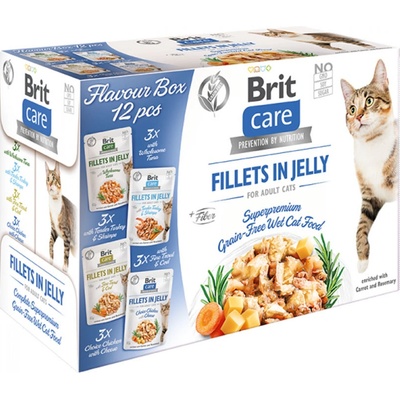 Brit Care Cat Flavour box filety v želé 12 x 85 g