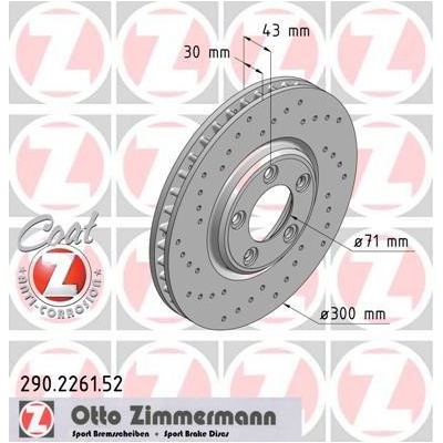 Brzdový kotúč ZIMMERMANN 290.2261.52