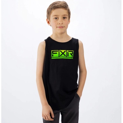 FXR Youth Podium Premium Tank Black Hi Vis Lime