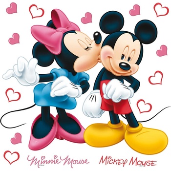 AG Design DKs-1085 samolepící dekorace Disney Mickey Mouse & Minnie, rozmery 30x30 cm