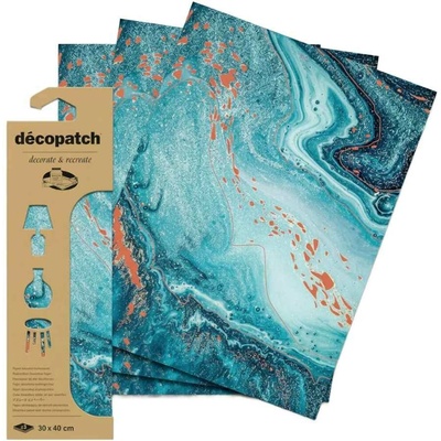 Décopatch Papír 3 ks Mramor s bronzem – Hledejceny.cz