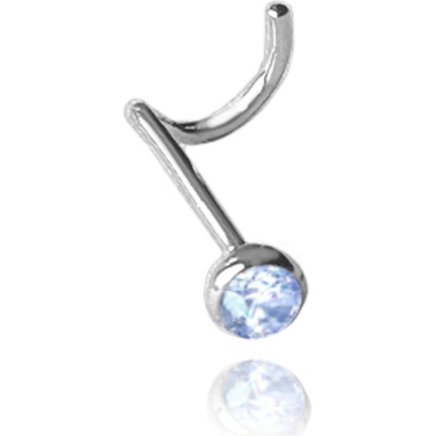 Minet stříbrný piercing do nosu s modrým zirkonem JMAN0406AE01