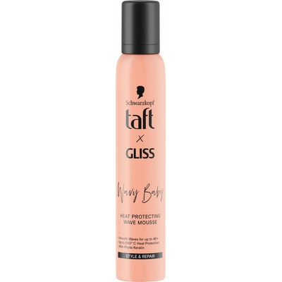 Schwarzkopf Taft x Gliss termoochranná pena pre objem a tvar účesu pre vlnité a kučeravé vlasy 200 ml