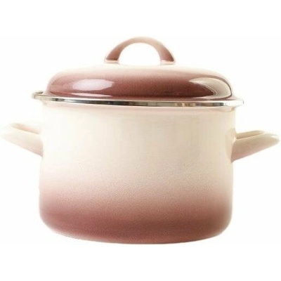 Metalac Hluboký smaltovaný hrnec Standard s poklicí capuccino 18 cm 3 l D2-18-36