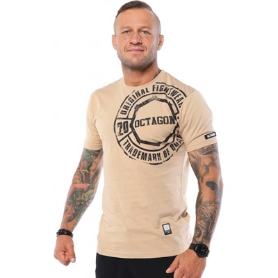 Octagon tričko Stamp Beige