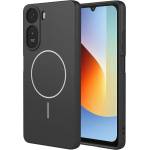  Калъф, съвместим с Magsafe Slim Silicone за Xiaomi Redmi A7 Pro 4G, черен