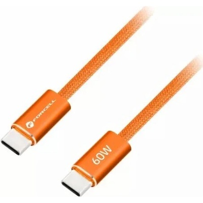 Forcell ACYH23 USB-C / USB-C 60W PD QC4.0 AVS 1,2m oranžový