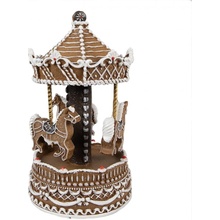 Vánoční perníkový hrací kolotoč Gingerbread Carousel Ø 12*22 cm Clayre & Eef