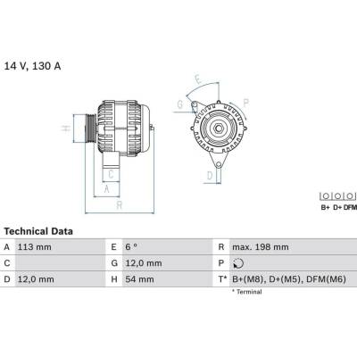 Generátor BOSCH 0 986 049 000