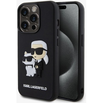 KARL LAGERFELD 3D Гумен Karl and Choupette Заден Калъф за iPhone 13 Pro Черен Karl Lagerfeld | Cheren | ЖЕНИ | UNI