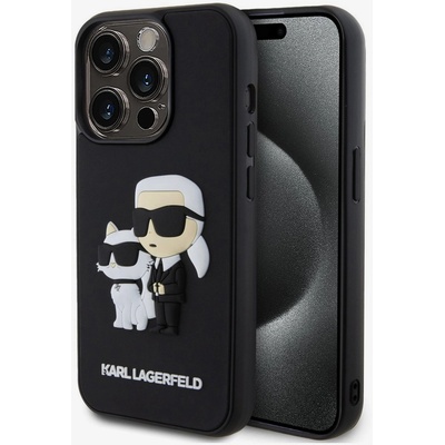 KARL LAGERFELD 3D Гумен Karl and Choupette Заден Калъф за iPhone 13 Pro Черен Karl Lagerfeld | Cheren | ЖЕНИ | UNI