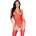 Мрежесто боди с жартиерен колан и чорапи - Leg Avenue 89360 Red S/M/L (D-244733)