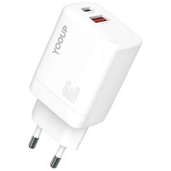YOOUP NC48-D МРЕЖОВО ПОТРЕБИТЕЛНО ЗАХРАНВАНЕ PD 45W DUPLA USB-A USB-C (NC48-D)