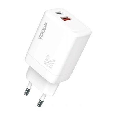 YOOUP NC48-D МРЕЖОВО ПОТРЕБИТЕЛНО ЗАХРАНВАНЕ PD 45W DUPLA USB-A USB-C (NC48-D)