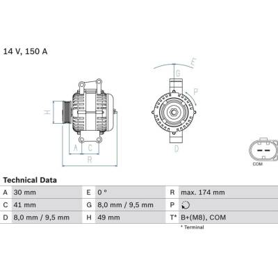 Generátor BOSCH 0 986 046 270