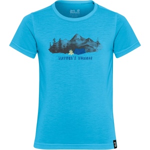 Jack Wolfskin Детска спортна тениска Jack Wolfskin Kid's Hiking Graphic T-Shirt Sport shirt - Print Empire Blue - размер 152 (EU) (704-5895-0215)