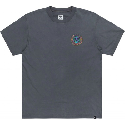 DC shoes pánské tričko Spinner Hss Magnet Acid Wash šedá
