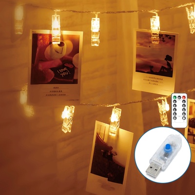 Aigostar - LED декоративна верига 20xLED/5W/USB 6 m топло бяло (AI2309)