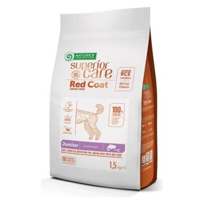 Nature's Protection Superior Care Red Coat Grain Free Salmon Junior Small Breed 1,5 kg