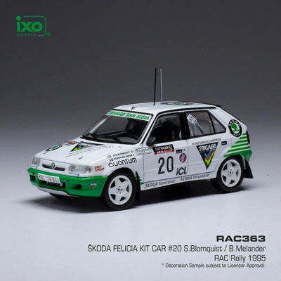 IXO Škoda Felicia Kit Car no.20 S.Blomqvist/B.Melander RAC rallye 1995 1:43