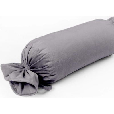 Biante Zamatový vankúš valec bonbon Velvet Prémium SVP-013 Sivý 15x40
