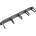 Lanberg 19" cable management panel w. 5 plastic holders 1U - type b, black (AK-1202-B)
