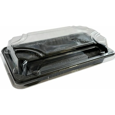 COpack - Miska na SUSHI včetně víčka 256 x 185 x 22 mm černá