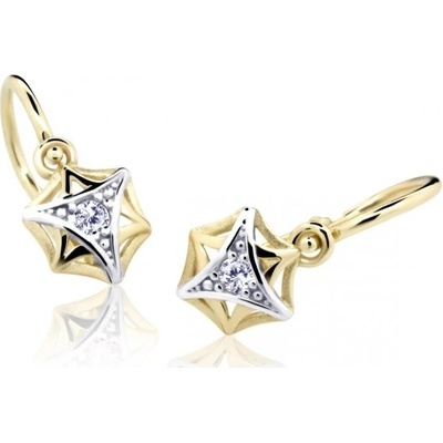 Cutie Diamonds detské bicolor náušnice zo zlata s diamantmi C2209-10-10-X-1-D