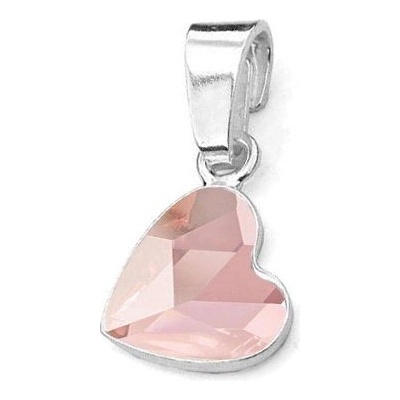 Nubis Stříbrný přívěsek se srdcem Crystals from Swarovski Rosaline NB 0205 RO