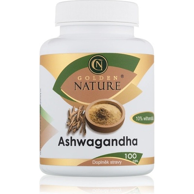 Golden Nature Ashwagandha Ašvaganda 10% withanolidů 100 kapslí