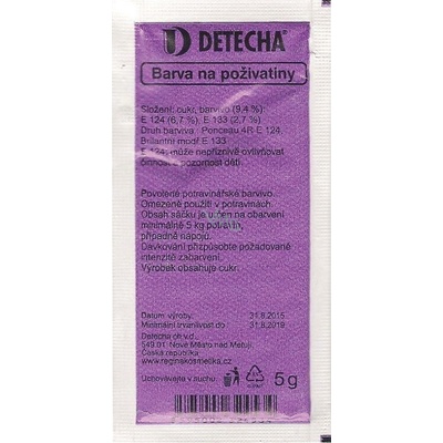 Detecha farba na potraviny fialová fialová 5 g