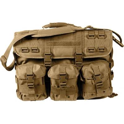 ROTHCO taška MOLLE cez rameno na laptop COYOTE