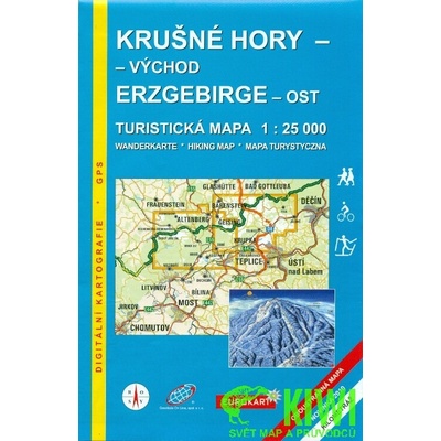 turistická a cyklomapa Krušné hory - východ 1:25 t.