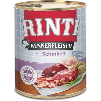 RINTI Kennerfleisch Adult - Консервирана храна за израснали кучета със шунка 800 гр