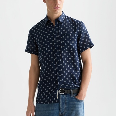 Scotch & Soda Printed Linen košel'a krátky rukáv