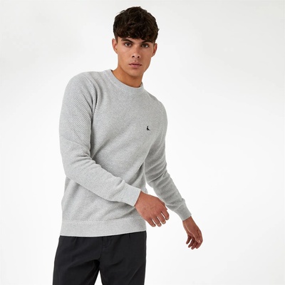 Jack Wills Пуловер Jack Wills Linus seed stitch Crew Neck Jumper Men - Grey Marl