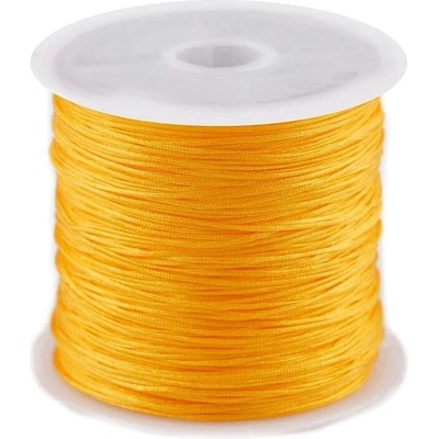 Šňurka na dozdobení účesu - polyester, 0,5mm, 25m Barva: žlutá