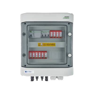 EM-528_DCAC Разпределителна кутия DCAC, IP65, SPD DC Dehn 1000V тип 2, 2 x PV верига, 2 x MPPT, SPD AC Dehn тип 2, 16A 3-F, RCD тип A 40A/300mA (EM-528_DCAC)