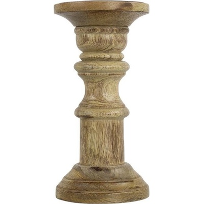 Dřevěný svícen Wood z mangového dřeva - Ø 10*20cm - Mars & More