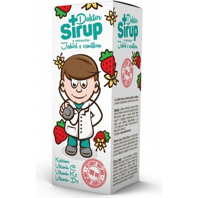 Doktor Sirup s príchuťou jahôd s vanilkou 100 ml
