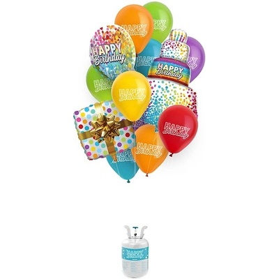 SET HÉLIUM a balóniky Happy Birthday