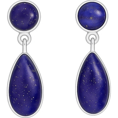 Jantario Strieborné náušnice s lapis lazuli Dokonalá elegancia 102445