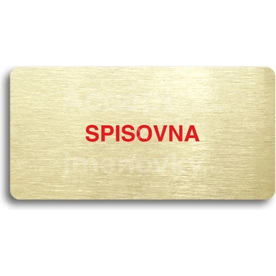ACCEPT Piktogram SPISOVNA - zlatá tabulka - barevný tisk bez rámečku