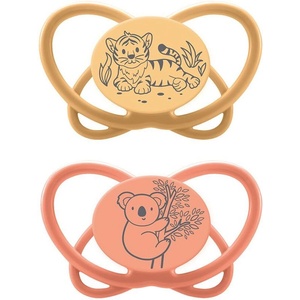 NIP Силиконови залъгалки NIP Green - Тигър и коала, 0-6 м, 2 броя (24000821316188) - ozone