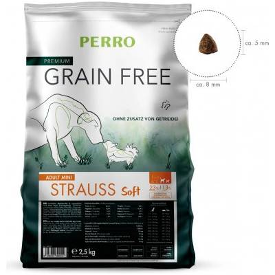Perro Grain Free Adult Mini Soft Pštros 2,5 kg