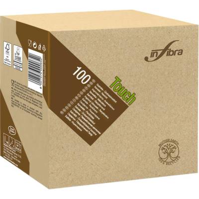 INFIBRA papírové ubrousky BIO-EKO 2V béžová 100ks 33x33cm
