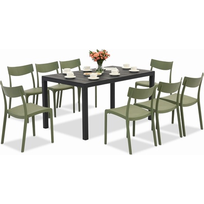 BICA Комплект градински мебели King/Provence в антрацитно зелено за 8 души Bica (BC440ANT-8xBC308ZIE)