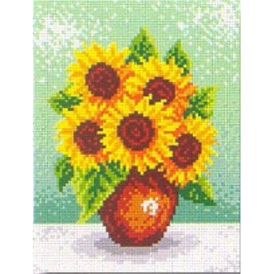 Vyšívací předloha 18x24 Květiny slunečnice